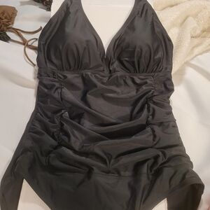 Elegant Black One-Piece Swimsuit